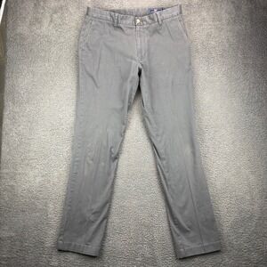 Vineyard Vines Mens Chino Pants Gray Flat Front Straight Fit Size‎ 34x34